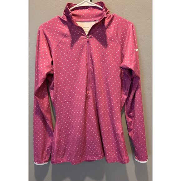 Nike Pro Jacket Women's Large Half Zip Running Thumbholes Pullover Pink Size L - Picture 1 of 5